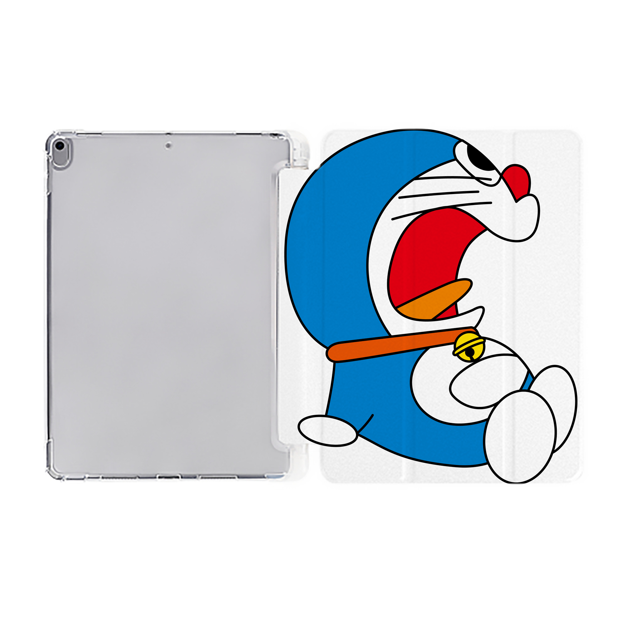 （画像用） ドラえもん Doraemon IPad ケース ペン収納付き 三つ折りスタンド PUレザー×シリコン 対応機種9.5/10.5/10.9インチ
